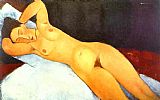 Nude Canvas Paintings - Nude with a Necklace